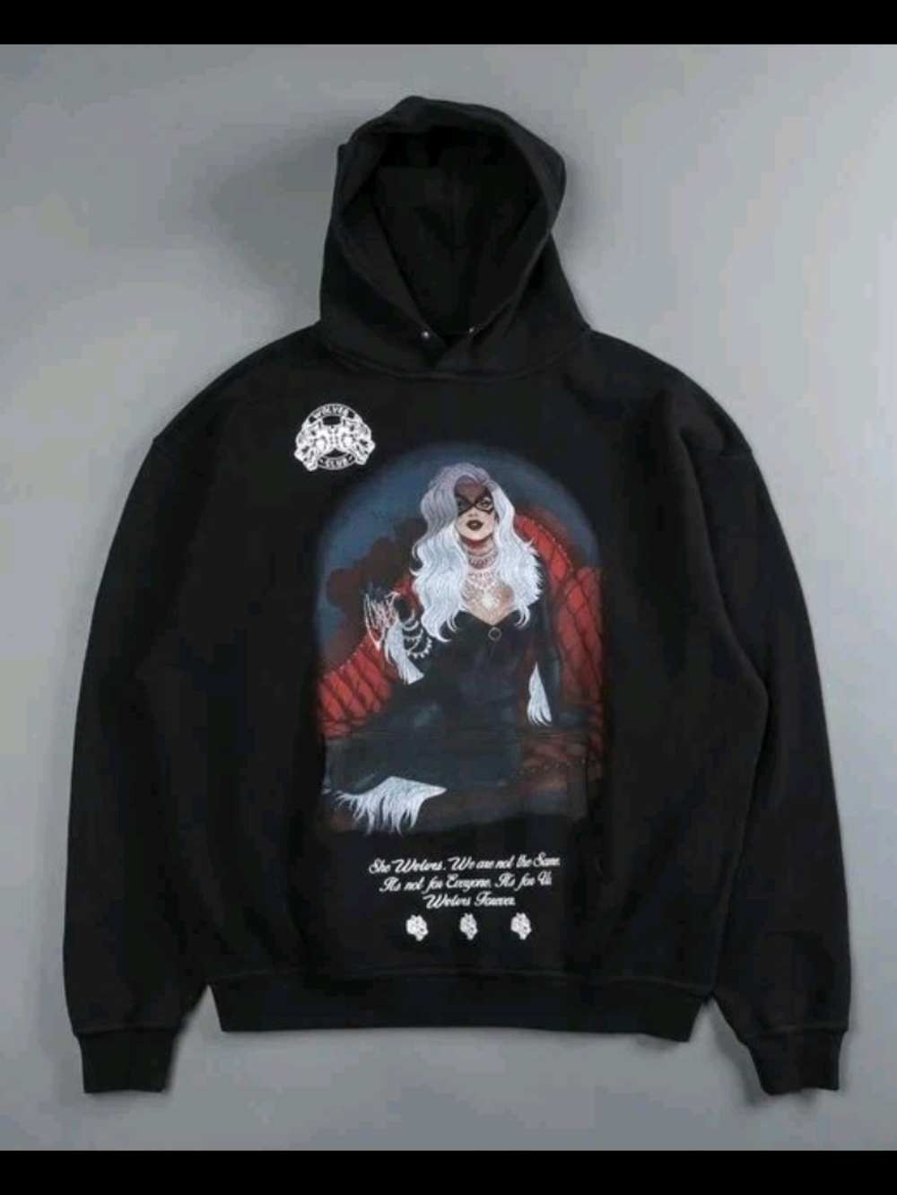 Darc Sport x Marvel Black Cat "You Wouldn’t Get It" Pierce Hoodie in Black Large